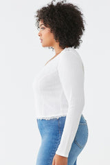Plus Size Lace-Trim Top