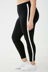 Plus Size Striped-Trim Leggings