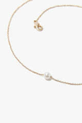 Faux Pearl Charm Necklace
