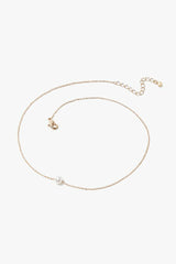 Faux Pearl Charm Necklace