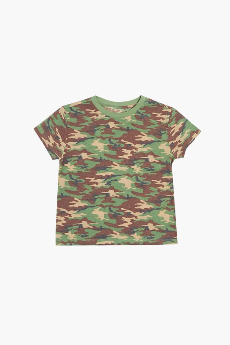 Girls Camo Print Tee (Kids)