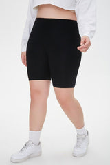Plus Size High-Rise Biker Shorts