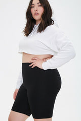 Plus Size High-Rise Biker Shorts