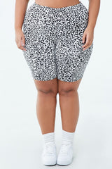 Plus Size Jaguar Biker Shorts