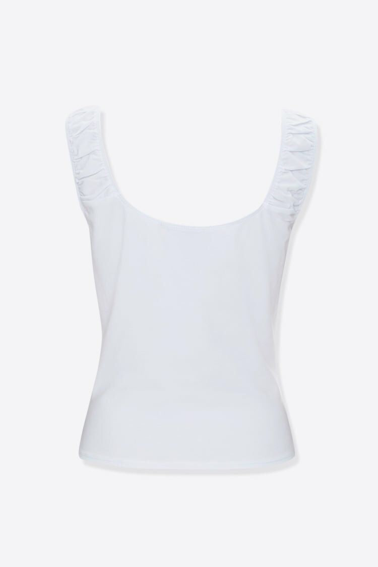 Ruched-Strap Tank Top