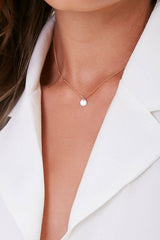 CZ Stone Charm Necklace