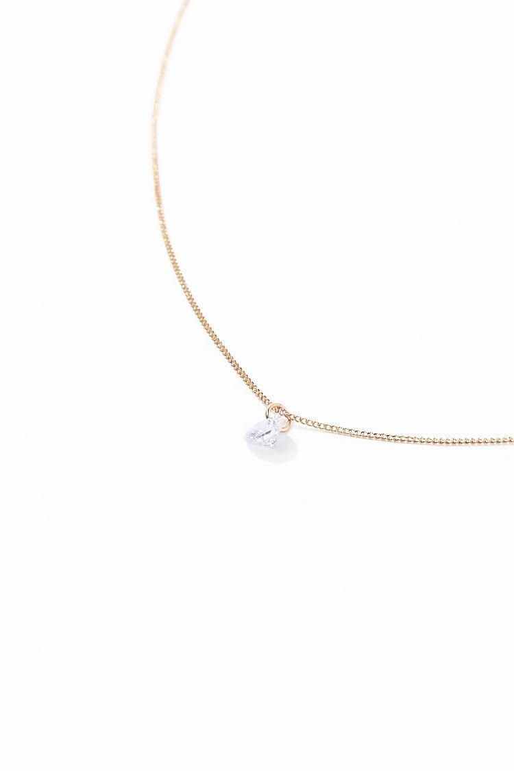 CZ Stone Charm Necklace