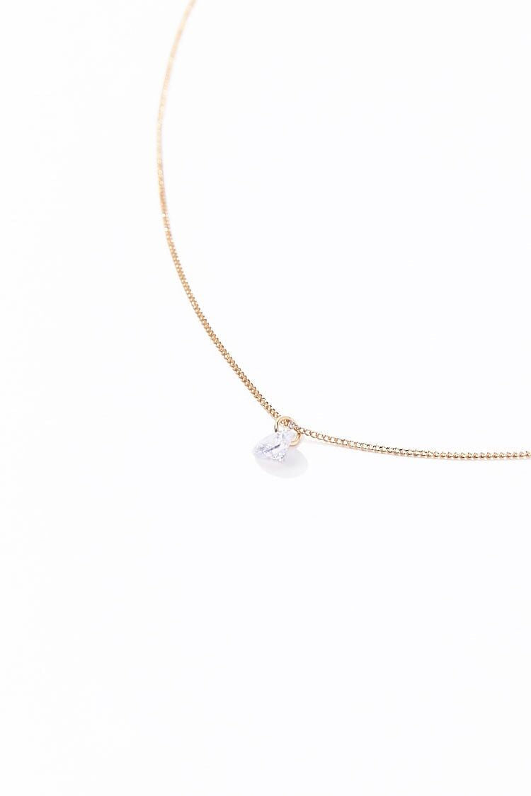 CZ Stone Charm Necklace