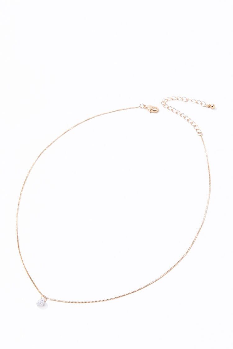 CZ Stone Charm Necklace