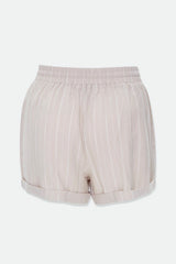 Plus Size Linen-Blend Striped Shorts