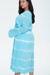 Plus Size Tie-Dye Kimono