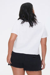 Plus Size Rose Graphic Toggle Tee