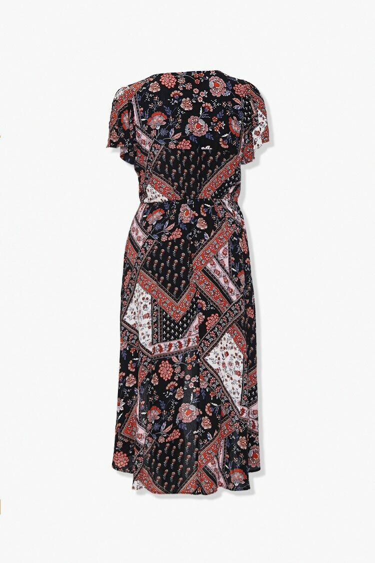 Plus Size Floral Button-Front Dress