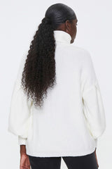 Turtleneck Balloon-Sleeve Sweater