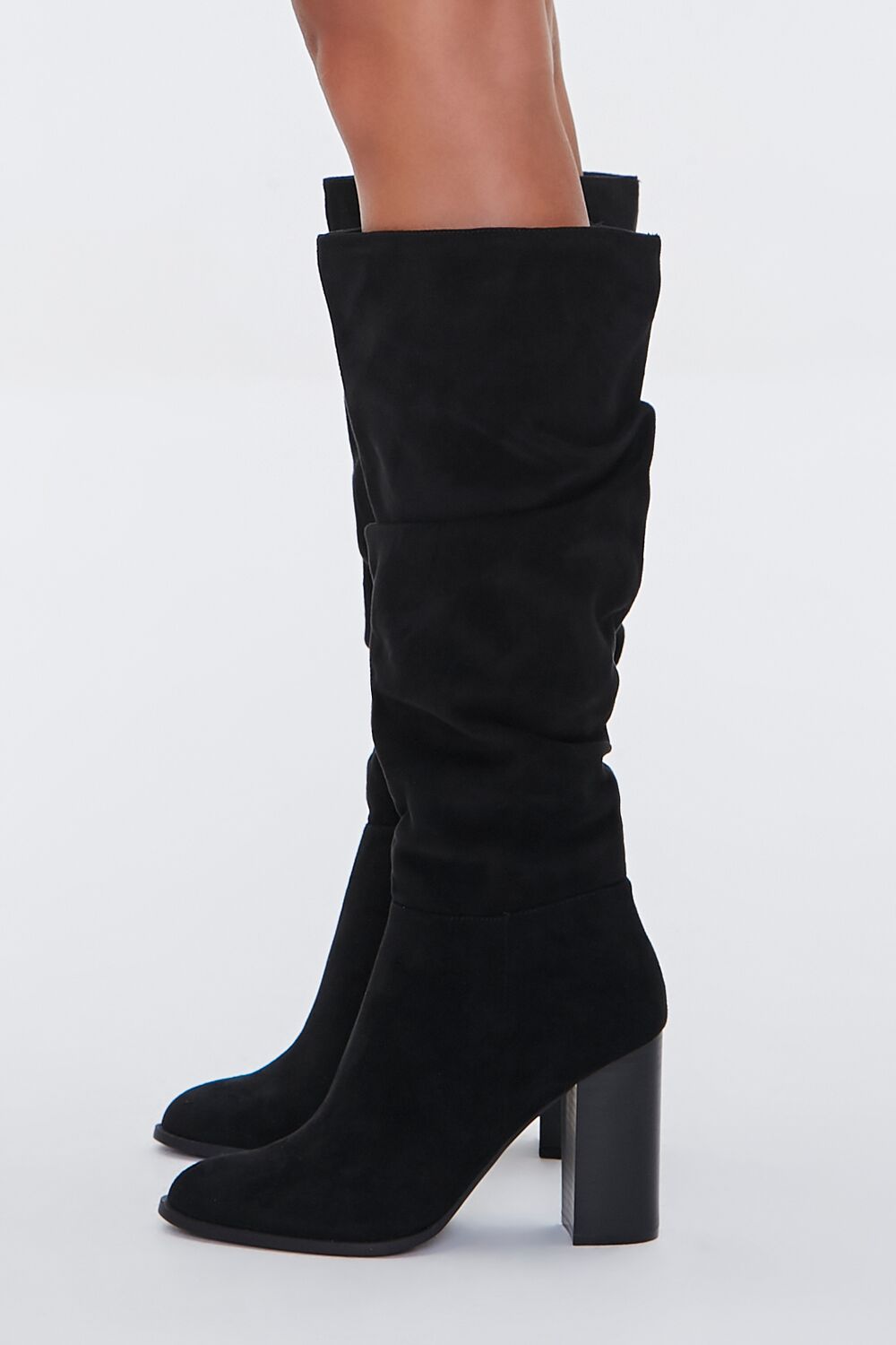 Faux Suede Knee-High Boots