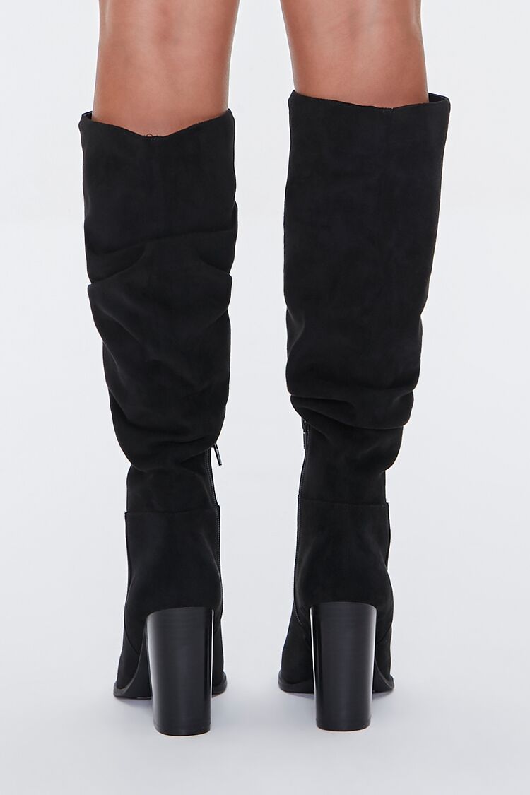 Faux Suede Knee-High Boots