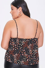 Plus Size Floral Print Cami