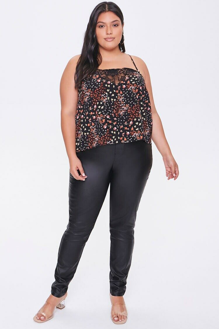 Plus Size Floral Print Cami