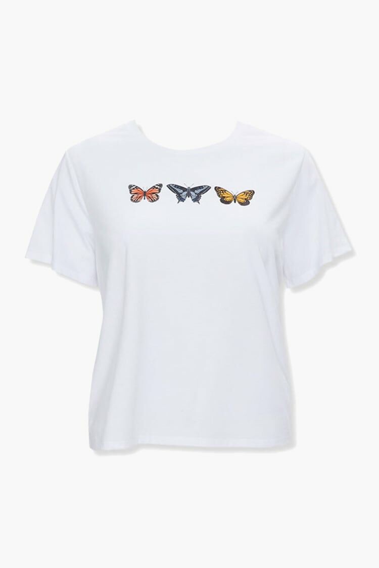 Plus Size Butterfly Graphic Tee