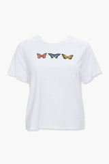 Plus Size Butterfly Graphic Tee