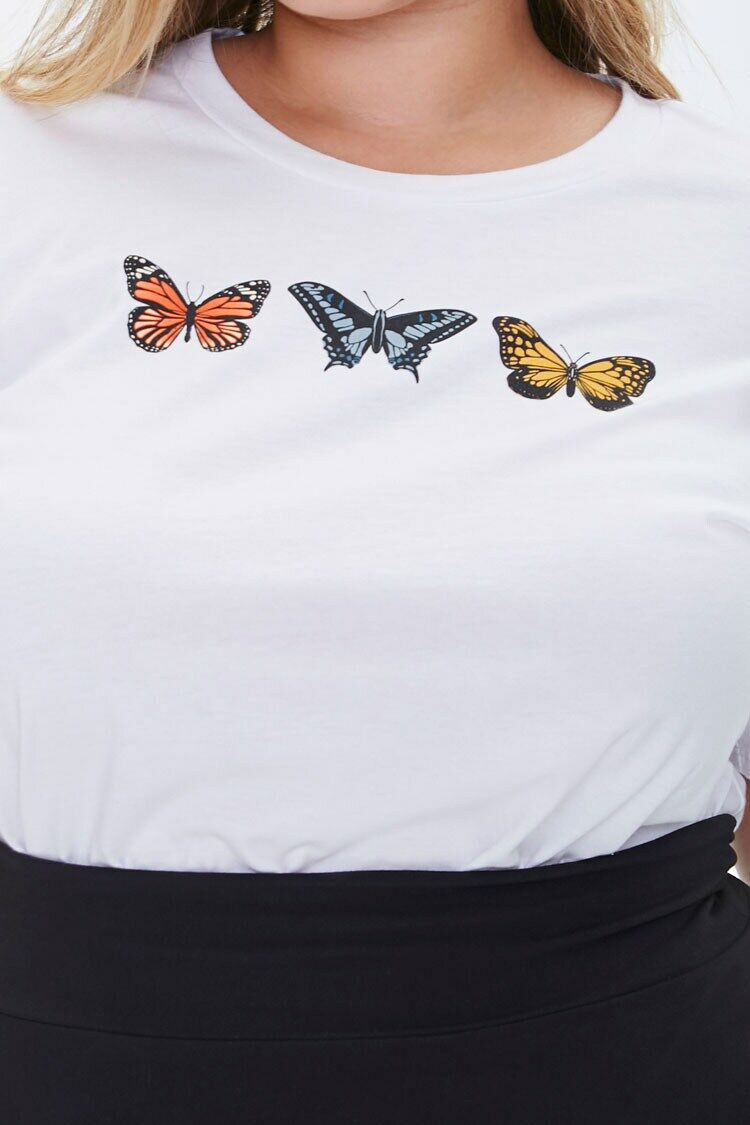 Plus Size Butterfly Graphic Tee