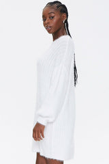 Fuzzy Knit Sweater Dress