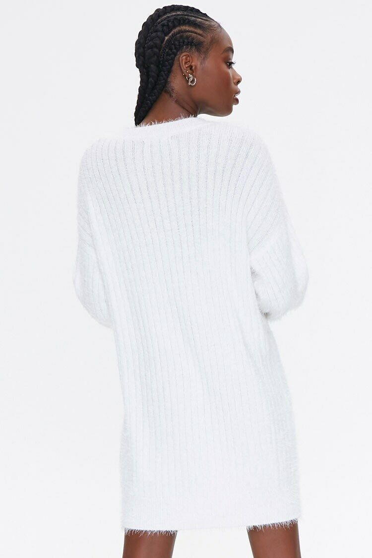 Fuzzy Knit Sweater Dress