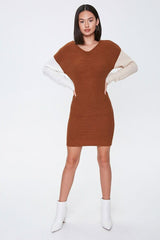 Colorblock Twist-Front Dress