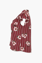 Plus Size Floral Print Top
