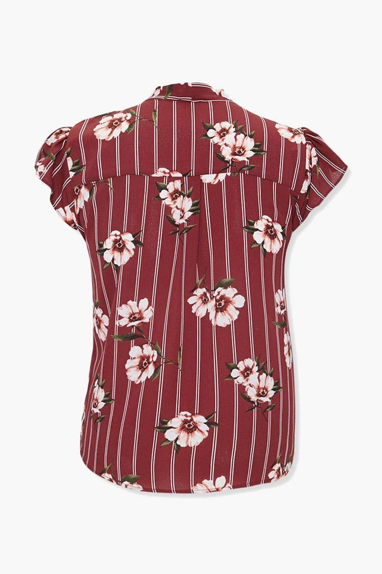 Plus Size Floral Print Top