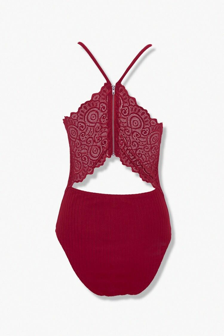 Lace-Back Cutout Bodysuit