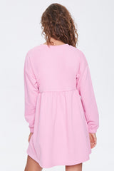 Fleece Drop-Sleeve Mini Dress