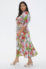 Plus Size Tropical Floral Dress
