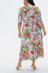Plus Size Tropical Floral Dress