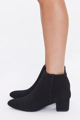 Faux Suede Block Heel Booties
