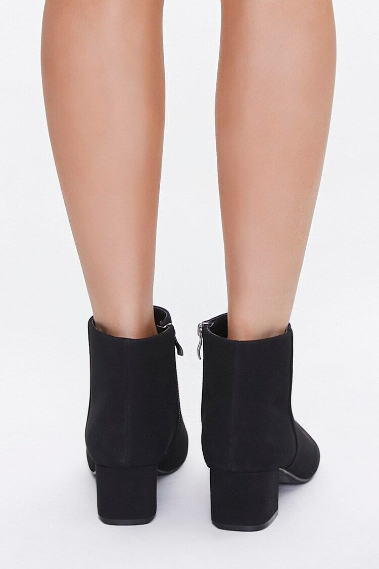 Faux Suede Block Heel Booties