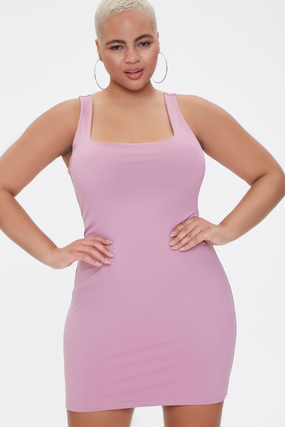 Plus Size Square-Neck Bodycon Dress