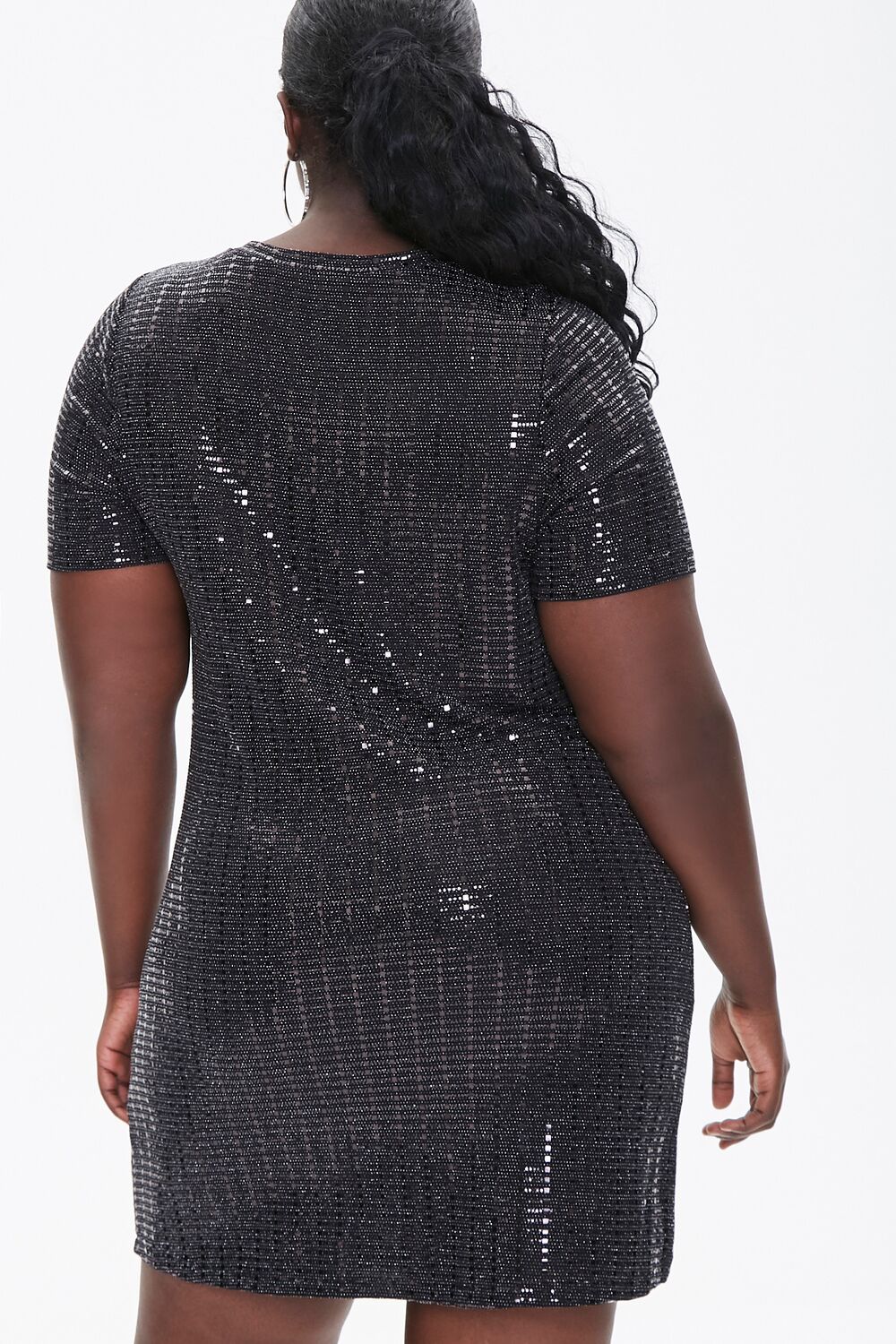Plus Size Sequin Mini Dress