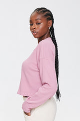 Waffle Knit Henley Top