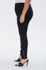 Plus Size Button Leggings