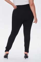 Plus Size Button Leggings