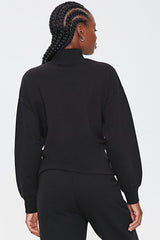 Tie-Waist Mock Neck Top
