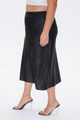 Plus Size Leopard Print Skirt