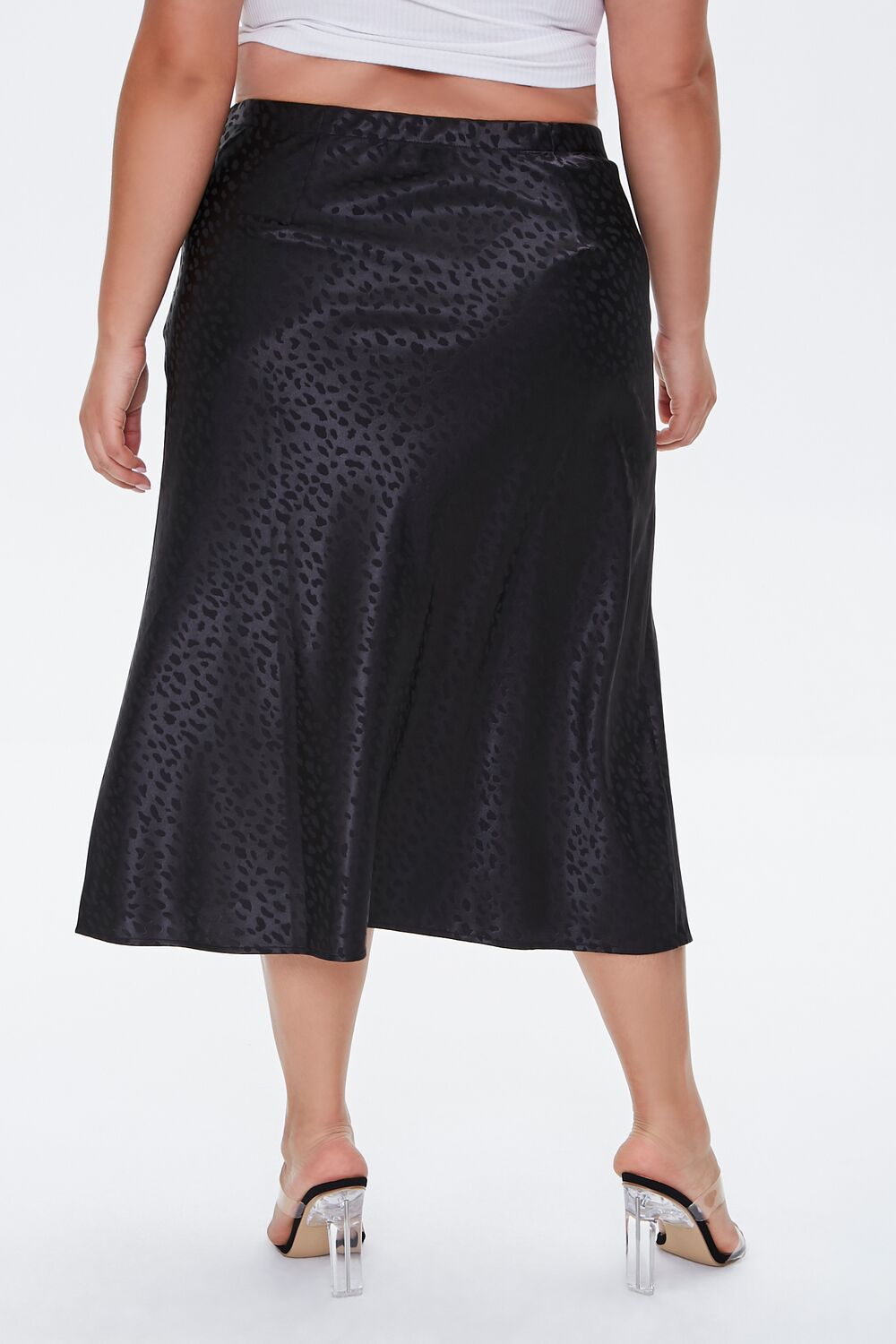 Plus Size Leopard Print Skirt