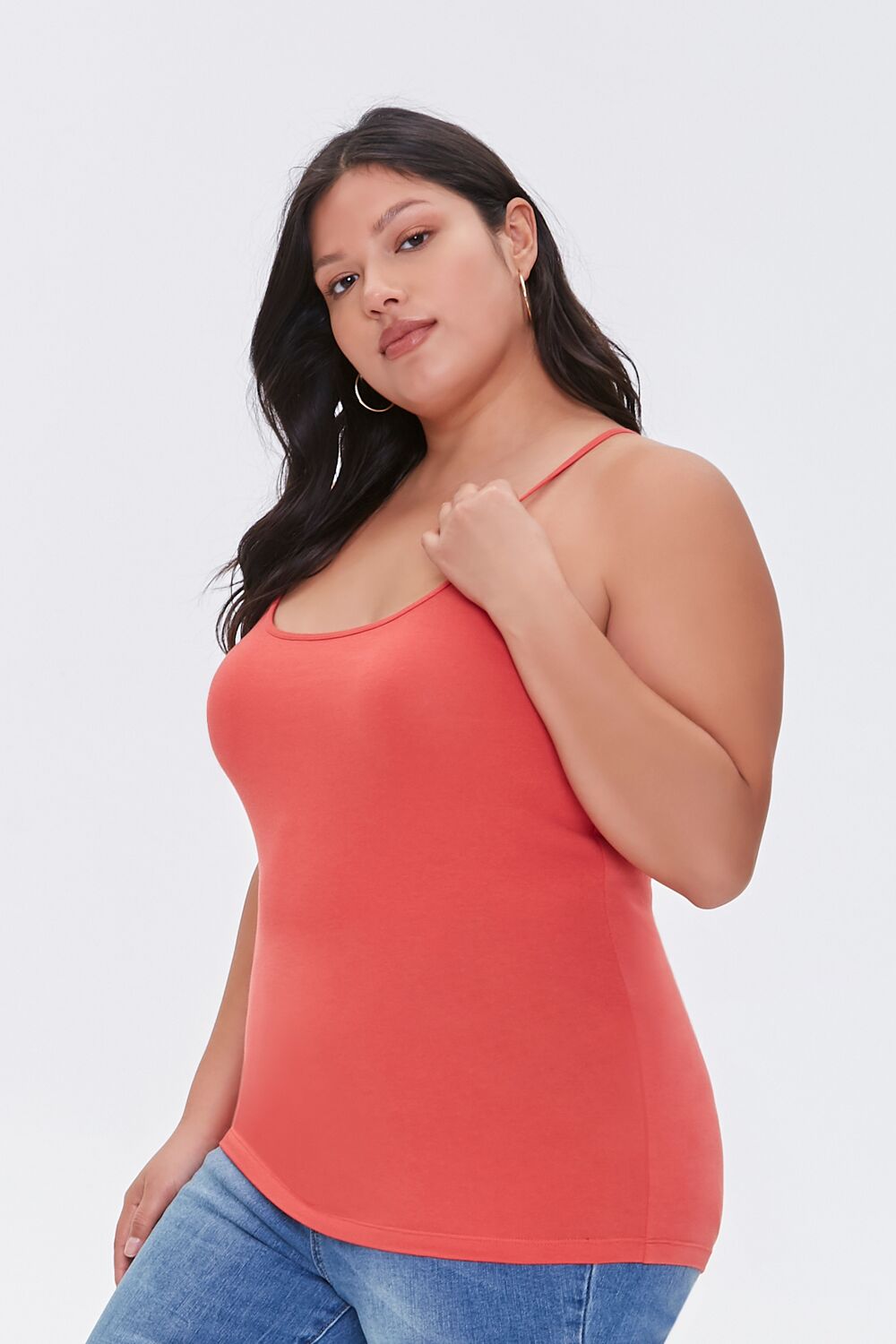 Plus Size Cotton Basic Cami