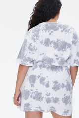 Plus Size Tie-Dye T-Shirt Dress