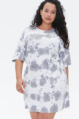 Plus Size Tie-Dye T-Shirt Dress