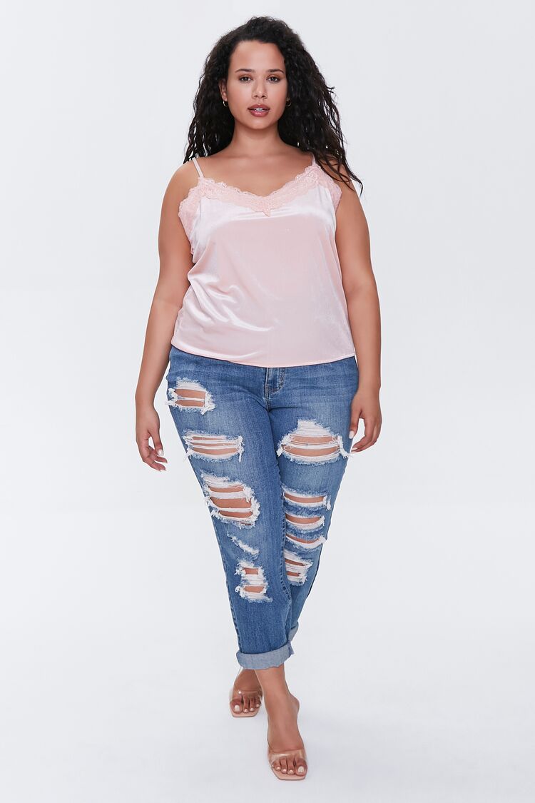 Plus Size Lace-Trim Cami