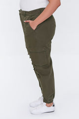 Plus Size Distressed Joggers