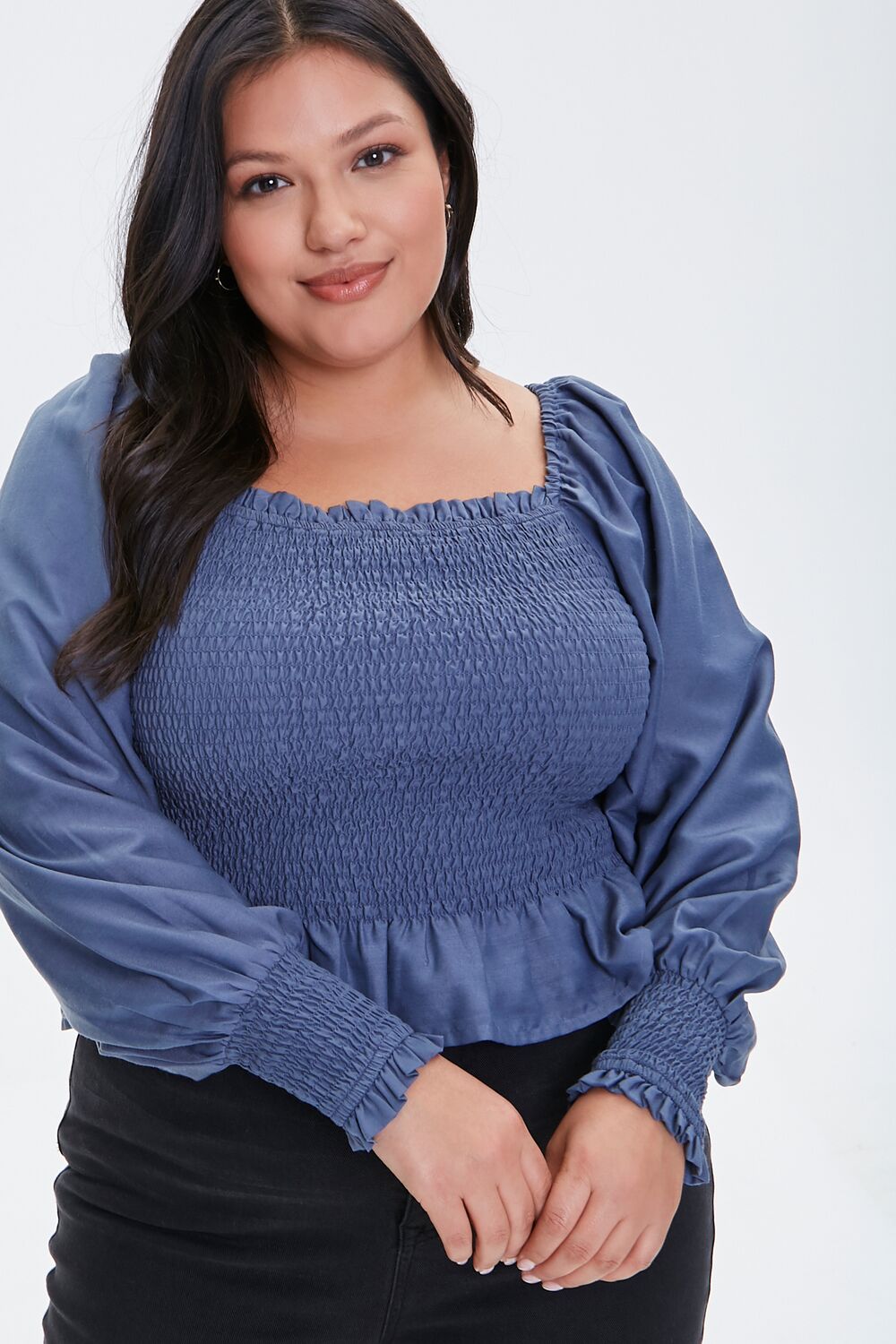 Plus Size Smocked Top